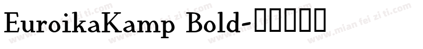 EuroikaKamp Bold字体转换